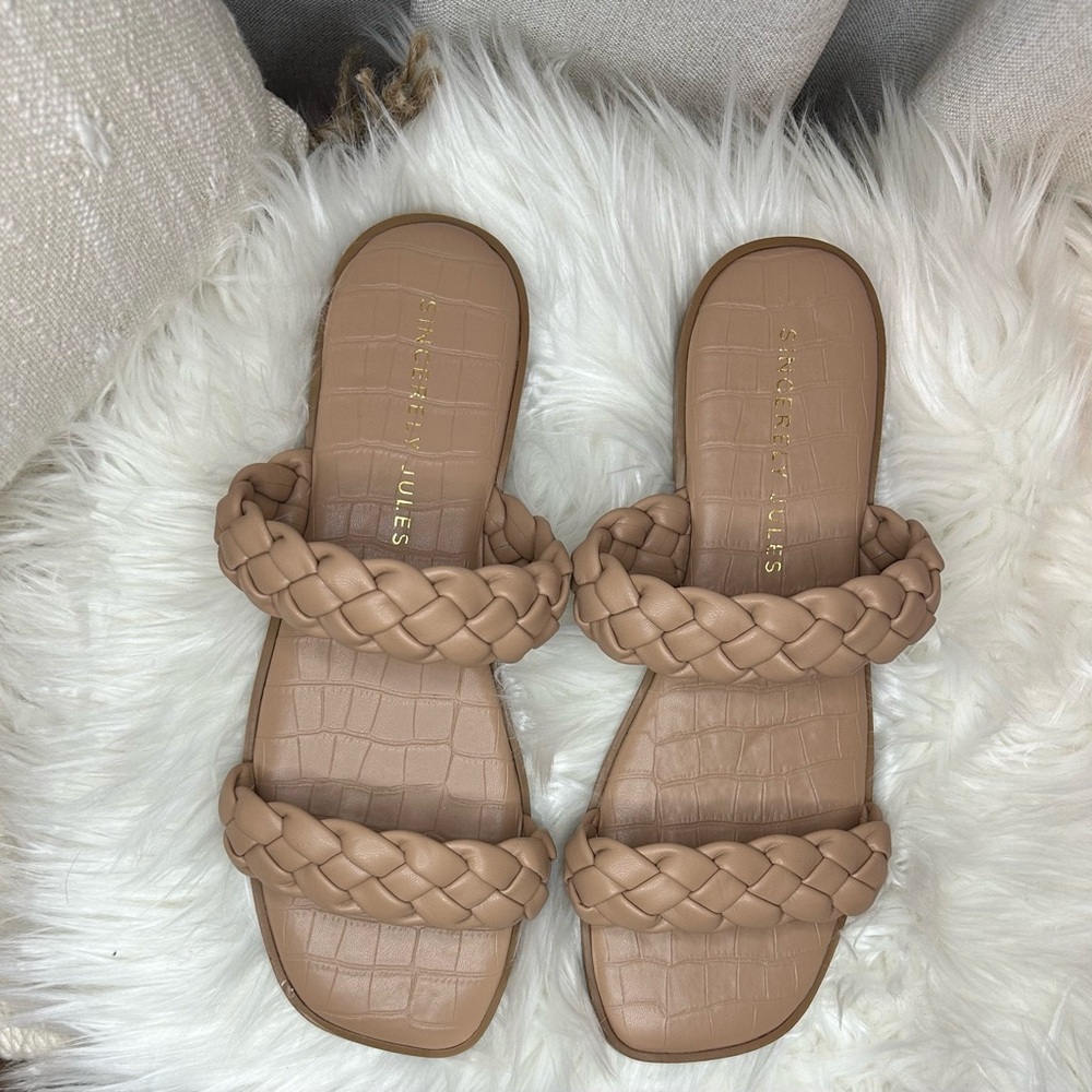 ✨NEW SINCERELY JULES Braided Slide Sandal Size 9.5M